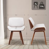 thumbnail of Chaise de salle à manger Beverley Tissu Noyer / Crème