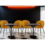 thumbnail of METRO PROFESSIONAL Lika cadeira de restaurante estofada, conjunto de 2, aço/poliéster, amarelo/preto