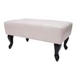 thumbnail of Pouf poggiapiedi ottomano stile vittoriano Chesterfield ecopelle bianco