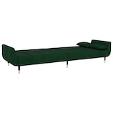 thumbnail of vidaXL Schlafsofa 2-Sitzer mit 2 Kissen Dunkelgrün Samt