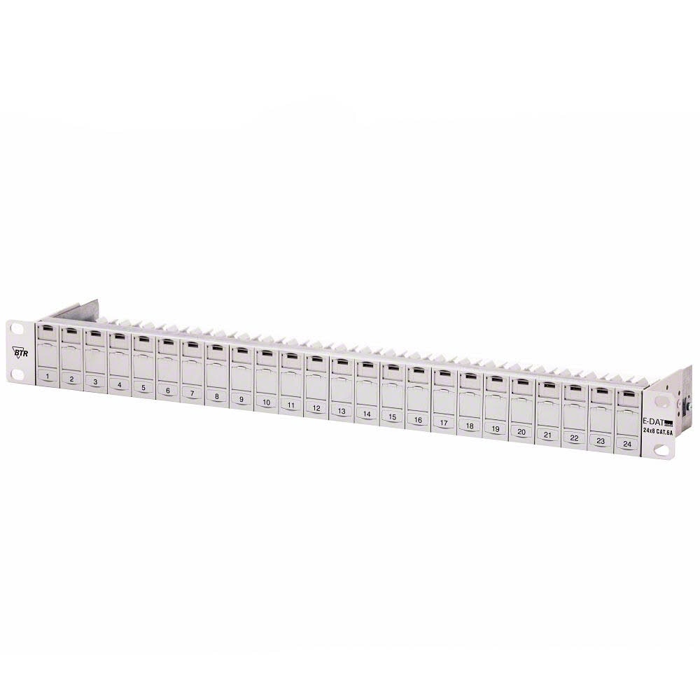 METZ CONNECT E-DAT modul Patchfeld 24x8, Cat.6, lichtgrau