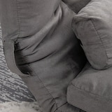 thumbnail of HOMCOM Divano da Terra 2 in 1 con Schienale Reclinabile Grigio Carbone