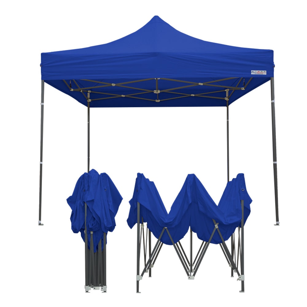 Tente pliante 3x3m - acier 31mm/polyester 320g - bleu - FRANCE-BARNUMS