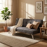 thumbnail of Divano letto in tessuto 2 posti design moderno Gemma pronto letto - Grigio Scuro-DI319MIG
