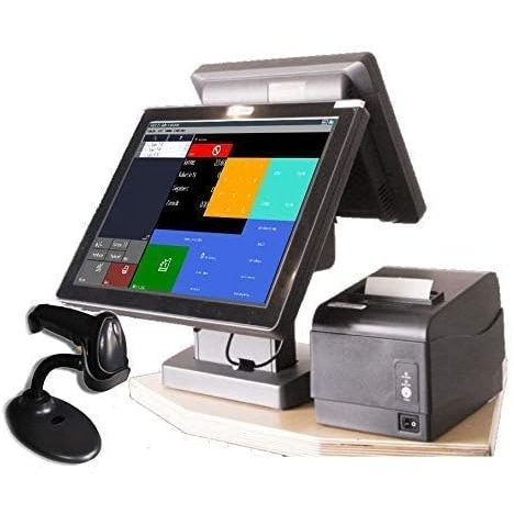 15" Kasse für EINZELHANDEL: 12" Multimedia Kundenanzeige, Bondrucker, Barcodescanner, Kassensoftware.