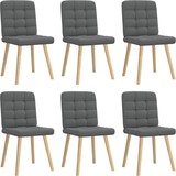 thumbnail of vidaXL Esszimmerstühle 6 Stk. Dunkelgrau Stoff
