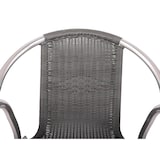 thumbnail of METRO PROFESSIONAL Stapelbare bistrostoel met armleuningen Narni, aluminium/polyrattan, grijs/zilver