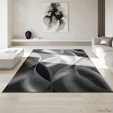 thumbnail of Teppich Schlafzimmer Wellenmuster Elegant Waschbar Strapazierfähig Wohnzimmer Esszimmer Schwarz 120x170 cm – INN von Kadima Design