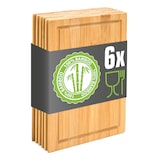 thumbnail of 6er Set: Frühstücksbrettchen Holz 22x15 Brotzeitbretter Kleine Schneidebretter