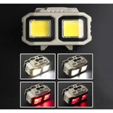 thumbnail of Lanterna de cabeça COSHANO de 4 modos com luz COB vermelha dupla, USB - Cabo Tipo C