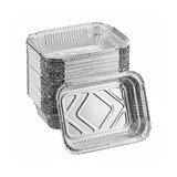 thumbnail of Relaxdays Aluschalen Grill, 50er Set, B x T: 18,5 x 13 cm, eckige Grillschalen, Tropfschalen indirektes Grillen, silber