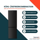 thumbnail of homeX Kühlschrank mit Gefrierfach, Kühl-Gefrierkombination freistehend, groß - 315 L, Super-Frost-Funktion, CFS3151C-B