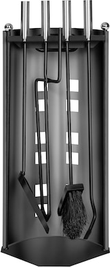 thumbnail of tectake Accesorios para chimenea 5 piezas con soporte  Gris