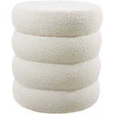 thumbnail of tectake Hocker Altu, gestoffeerd, opbergruimte - Bouclé crèmewit - 405227