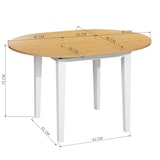 thumbnail of WellHome - Ronde uitschuifbare tafel van wit beukenhout, 90-120 cm
