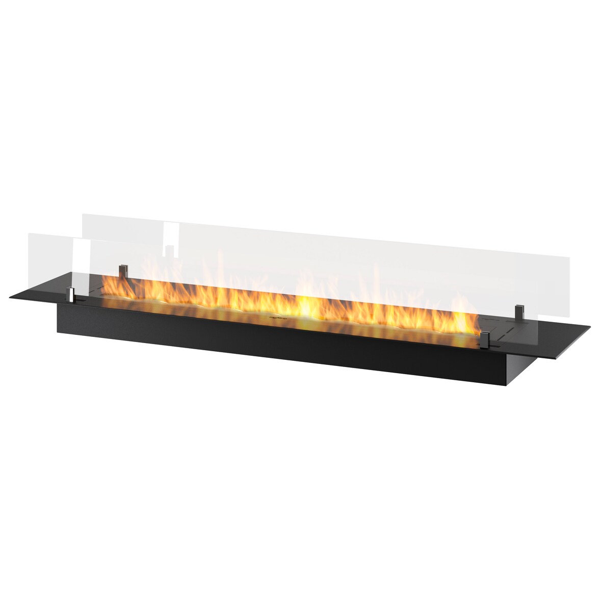 Bruciatore a Bioetanolo da Incasso 150x32x15 cm Insert Black 1500 Nero con Vetro