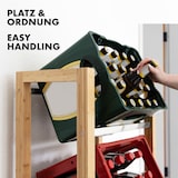 thumbnail of Bambus Flaschenkastenständer "Flash" - Robustes Lagerregal für Büro, Küche, Garage oder Flur / 112 x 106 x 32 cm