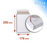 thumbnail of Lot de 10 enveloppes carton B-Box 1 BLANC compatible Lettre Suivie / Lettre Max La Poste