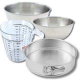 thumbnail of Juego de repostería Zenker con molde desmontable de 28 cm, 2 cuencos para mezclar, taza medidora y espátula
