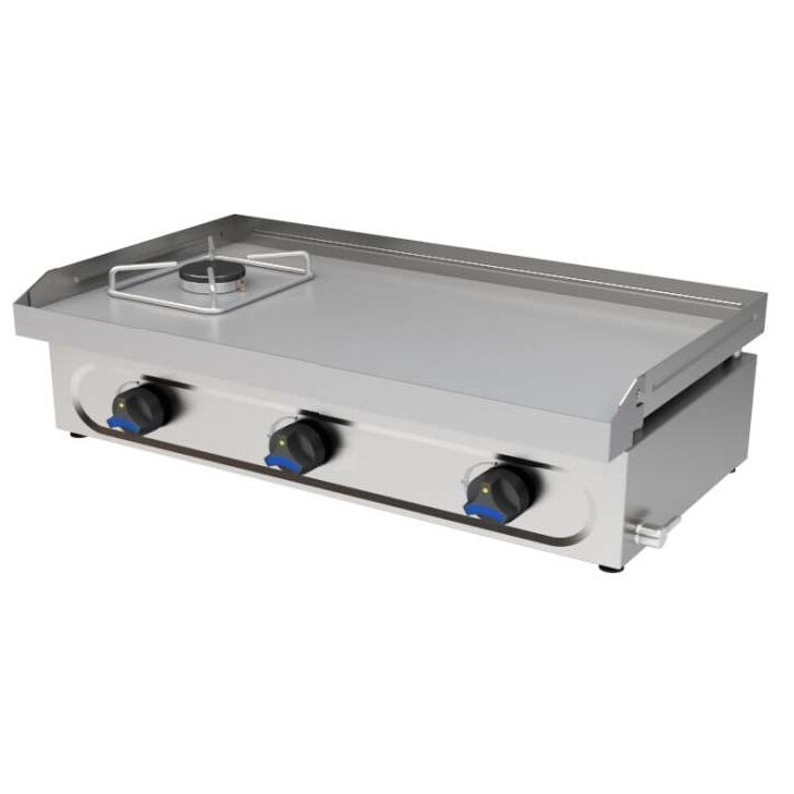 Plancha profesional a gas 1 fuego abierto. PLACA 15 mm. Largo 86 cm.  YOSTIN®