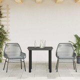 thumbnail of vidaXL 3-tlg. Garten-Essgruppe mit Kissen Grau Poly Rattan Glas