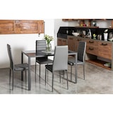 thumbnail of Table d’intérieur 120x70 cm avec plateau en verre trempé,design moderne et épuré,idéale pour cuisine,salle à manger ou bureau-Gris-Ettore