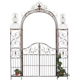 thumbnail of DanDiBo Rosenbogen mit Tür Tor aus Metall 120853 Rundbogen Antik Torbogen Gartentor Rankhilfe Schmiedeeisen