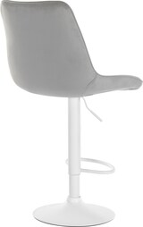 thumbnail of DELUKE® Barhocker 2er Set RIO - Grau, Samt, Weiß | Barhocker mit Lehne Barstuhl Tresenhocker Tresenstuhl Kneipenhocker Kneipenstuhl