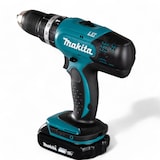 thumbnail of Trapano avvitatore percussione 18v 2 velocità 2 batterie litio 1,5ah rapido ergonomico con mandrino autoserrante e coppia 30nm per legno e metallo