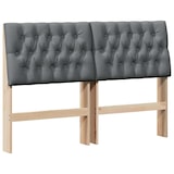 thumbnail of vidaXL Gepolstertes Kopfteil Dunkelgrau 135 cm Massives Kiefernholz