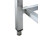 thumbnail of Roestvrij stalen werktafel Easy + steun 180 x 60 x 85 cm