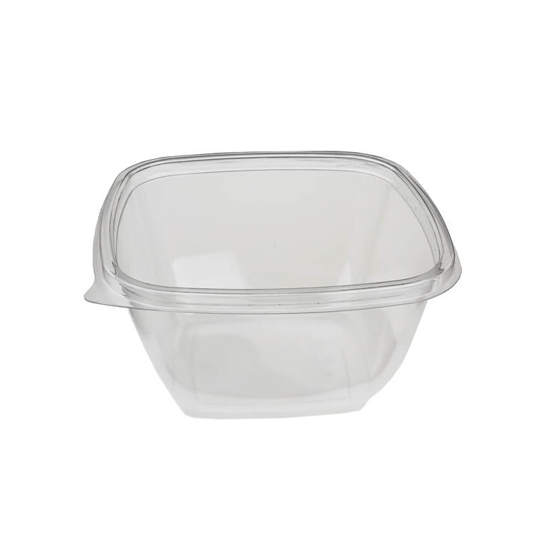 500x Salatschale, RPET, klar, quadratisch, 375ml