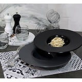 thumbnail of Novastyl - Lot de 6 assiettes à pates gourmet 28cm en faience noir mat