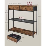 thumbnail of Helloshop26 - Mesa de entrada estreita com 2 gavetas de tecido mesa de apoio/mesa lateral em 3 níveis 24 x 76 x 80 cm para hall de 12_0007999