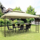 thumbnail of Carpa 3x4m Estructura Metal Gazebo Cenador Mirador 12m2 Color Crema NUEVO