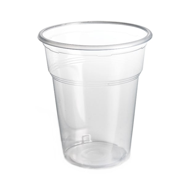 1200 Plastik Ausschankbecher transparent 12oz/350 ml 0,3 l Füllstrich 1200St.
