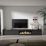 thumbnail of Wohnzimmer-TV-Schrank, Viel Stauraum, 317x35x45cm, XXL-Elektrokamin, Modernes Design, Schwarz _ 510_313