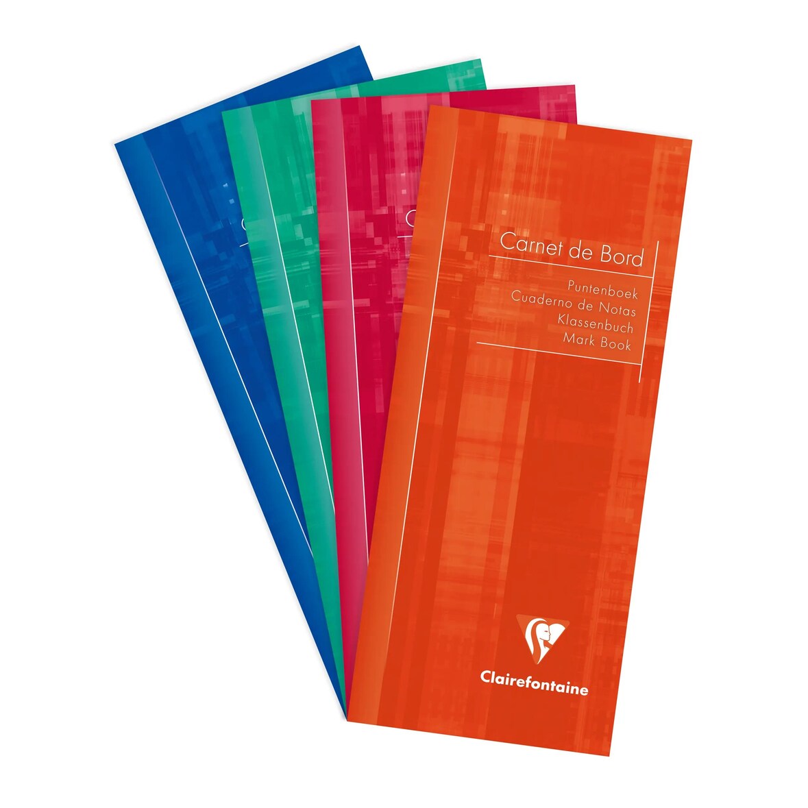 Clairefontaine 10x Klassenheft für Lehrer für die Notenübersicht der Schüler, 8,5x20 cm, 16 Blatt 110g - Sortiert 3529C