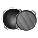 thumbnail of 15L Kazan Schwenktopf Gusseisen Kasan DeckelGrillpfanne Grill Topf Kessel