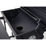 thumbnail of Barbecuetrolley HWC-F70, houtskool barbecue staander barbecue tuinbarbecue met dekselplateau, staal 103x93x70cm zwart