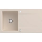 thumbnail of Villeroy&Boch Spülbecken inkl. Ablaufgarnitur mit Excenterbetätigung, Siluet 50 Ivory 90x51cm, reversibel