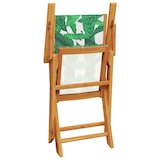 thumbnail of vidaXL 3-tlg. Bistro-Set Blattmuster Stoff und Massivholz