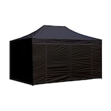 thumbnail of Gazebo 3x4,5 m nero pieghevole acciaio con laterali