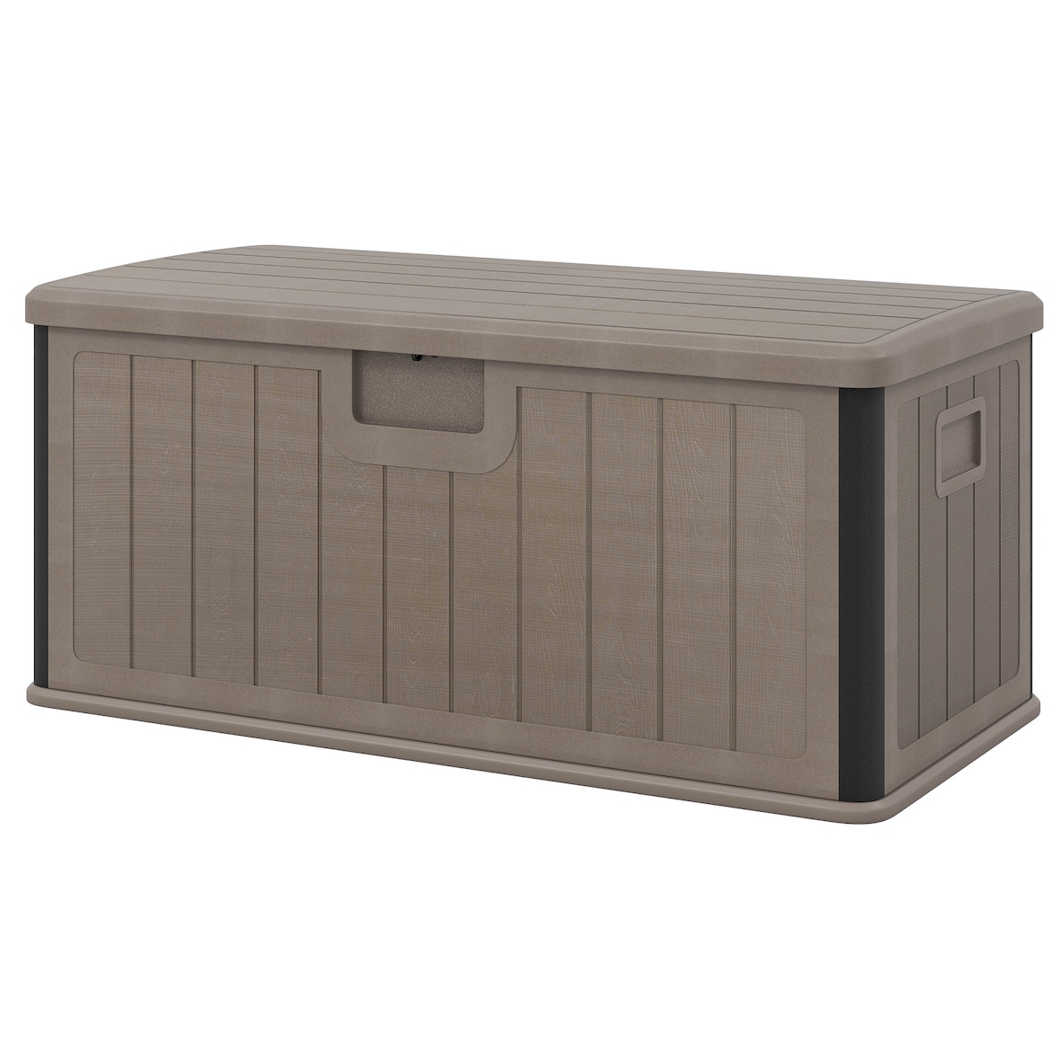 COSTWAY Gartenbox 378 l, wasserdicht, für den Garten mit abschließbarem Deckel, für Kissen und Gartengeräte
