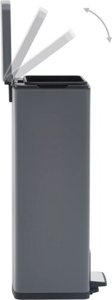 thumbnail of vidaXL Mülleimer mit Pedal Anti-Fingerabdruck 30 L Grau Edelstahl