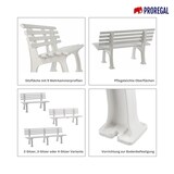 thumbnail of PROREGAL Gartenbank Antigua | 4-Sitzer | Braun | HxBxT 74x200x54cm | UV-beständiger Kunststoff | Parkbank Sitzbank Gartenbänke Balkon Terrasse