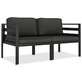thumbnail of vidaXL 2-tlg. Garten-Sofagarnitur mit Auflagen Aluminium Anthrazit