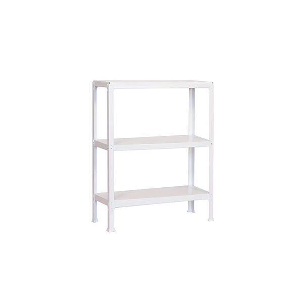 Estante de metal sem parafusos para casa Simonhome 3 prateleiras. Cor branco/branco 900x800x300 mm