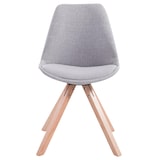 thumbnail of Lot de 4 Chaises de salle à manger Toulouse Tissu Pieds carrés bois Gris/Nature