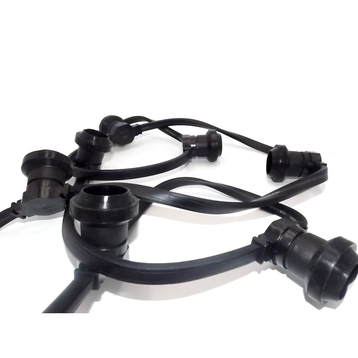 F-BRIGHT. Guirnalda para Exterior 50 m. Cable Goma con 50 portalámparas E27 IP44